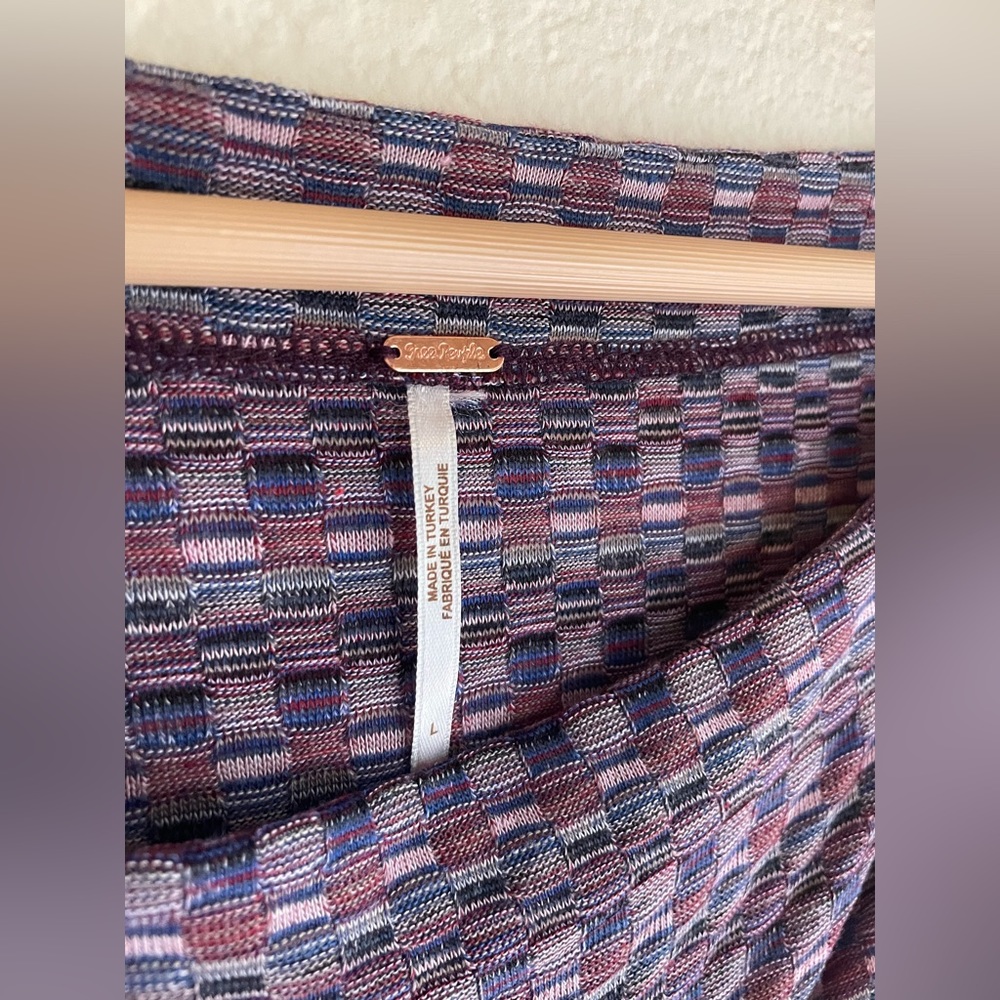 Free People Multicolor Long Sleeved Boatneck Top - Picture 2 of 4